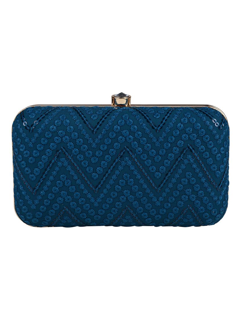blue cotton polyester blend regular clutch - 18257435 - Zoom Image - 2