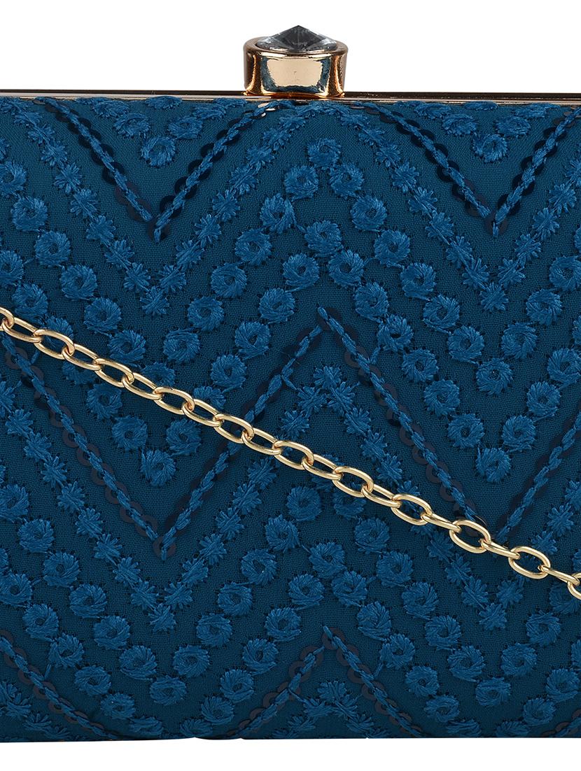 blue cotton polyester blend regular clutch - 18257435 - Zoom Image - 4