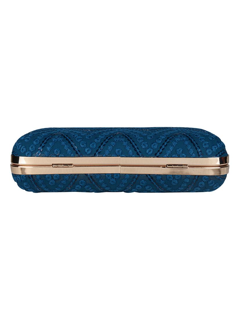 blue cotton polyester blend regular clutch - 18257435 - Zoom Image - 5