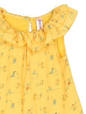 yellow printed frock - 18259056 - Standard Image - 5