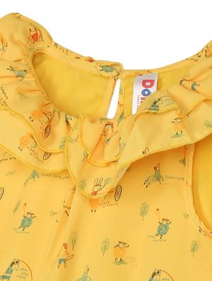 yellow printed frock - 18259056 - Standard Image - 6