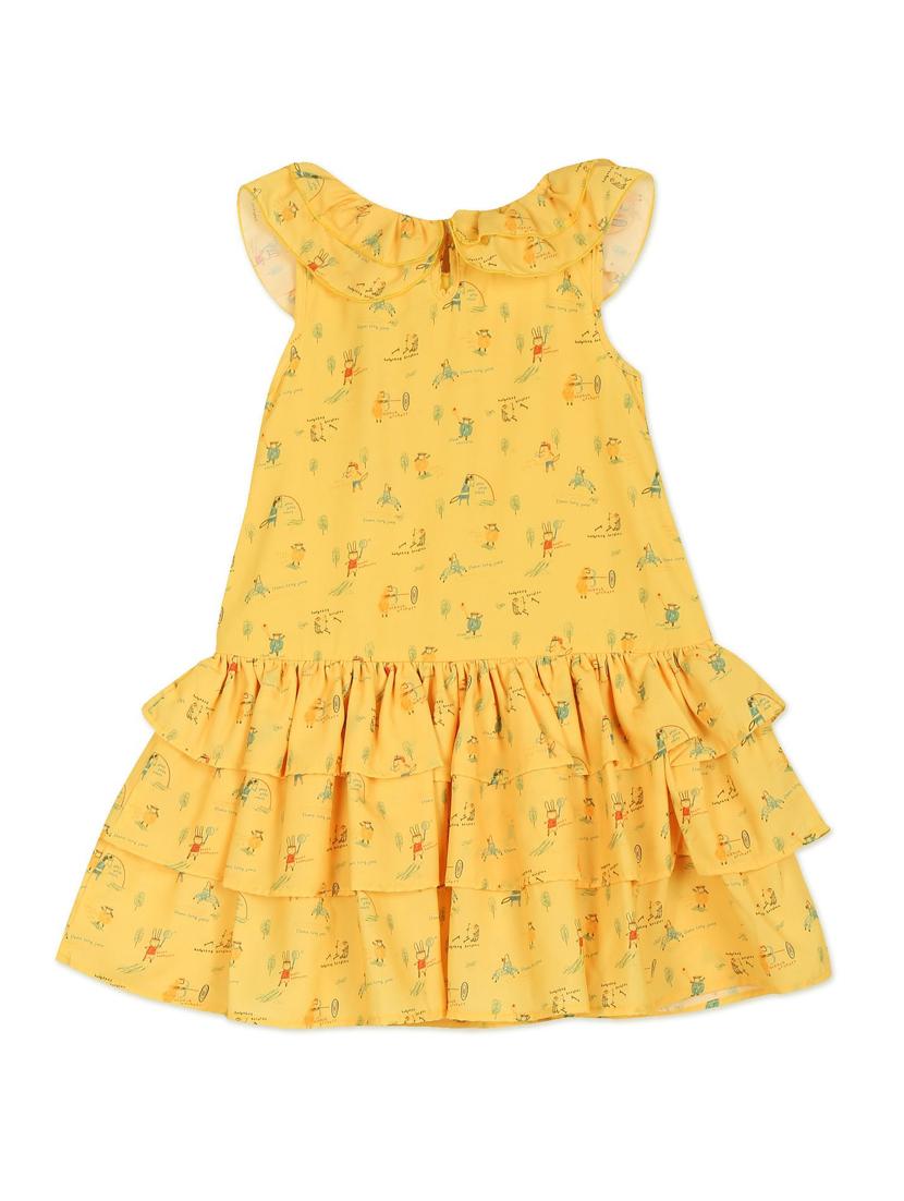yellow printed frock - 18259056 - Zoom Image - 2