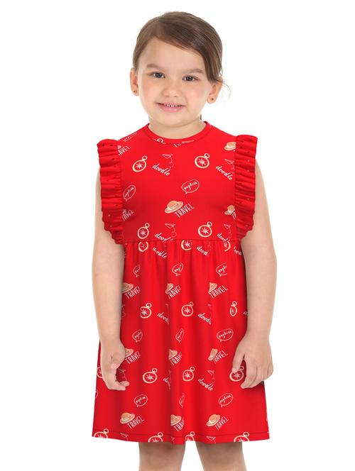 red printed frock - 18259113 - Standard Image - 1