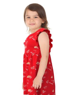 red printed frock - 18259113 - Standard Image - 2