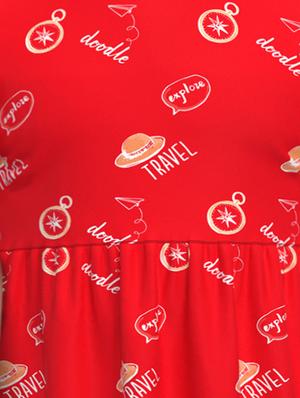 red printed frock - 18259113 - Standard Image - 5