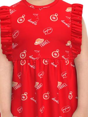 red printed frock - 18259113 - Standard Image - 6