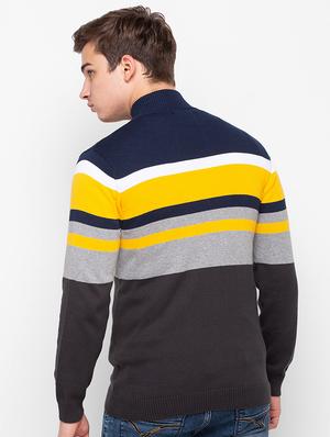 grey striped pullover - 18259421 - Standard Image - 3