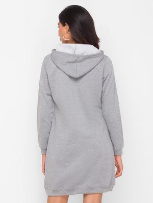 grey solid hoodies sweatshirt - 18259478 - Standard Image - 3