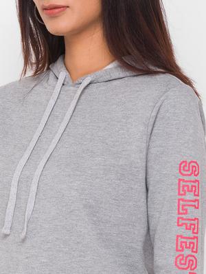 grey solid hoodies sweatshirt - 18259478 - Standard Image - 6