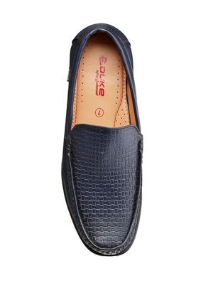navy synthetic slip on loafers - 18259652 - Standard Image - 4