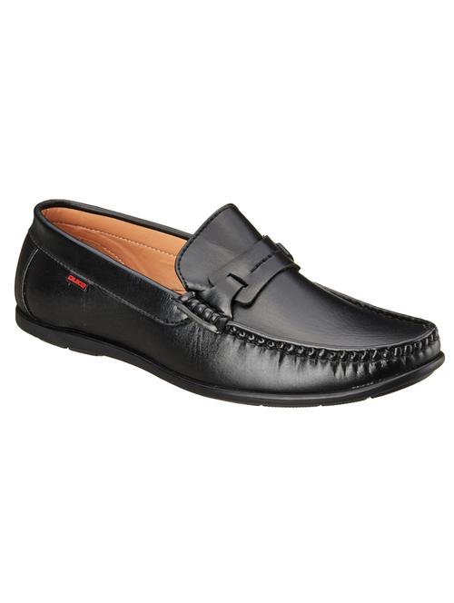 black synthetic slip on loafers - 18259656 - Standard Image - 1