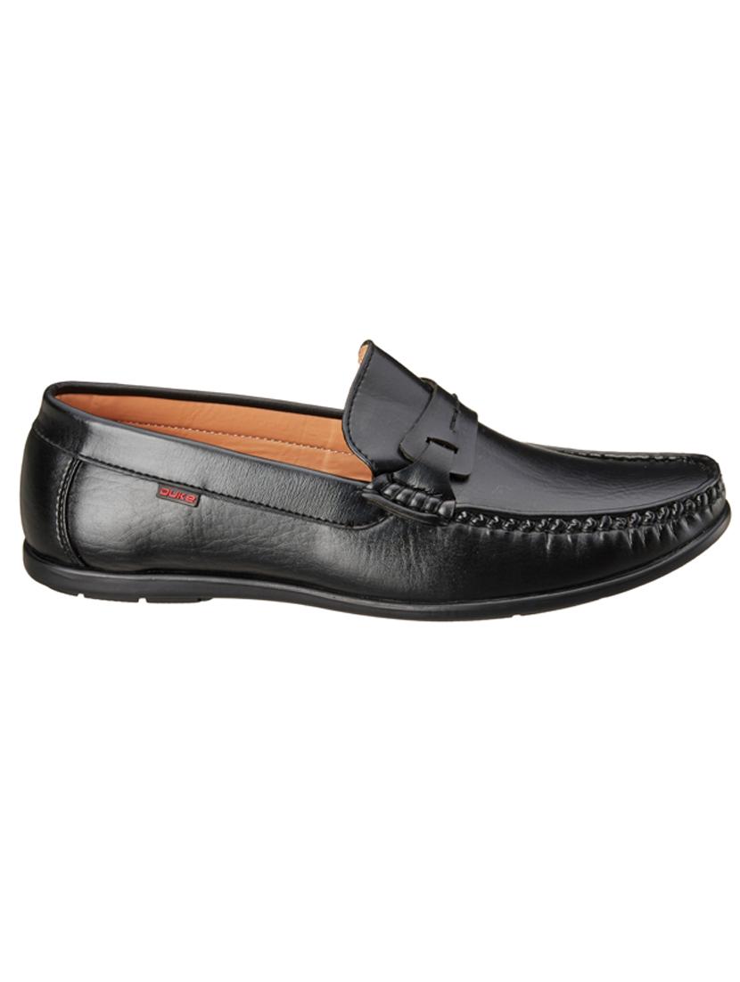 black synthetic slip on loafers - 18259656 - Zoom Image - 2