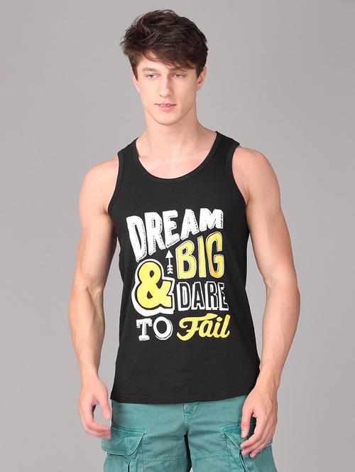 black chest-printed vest - 18260664 - Very Small Image - 1