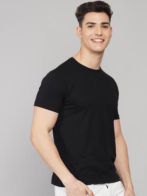 black solid t-shirt - 18260880 - Standard Image - 3