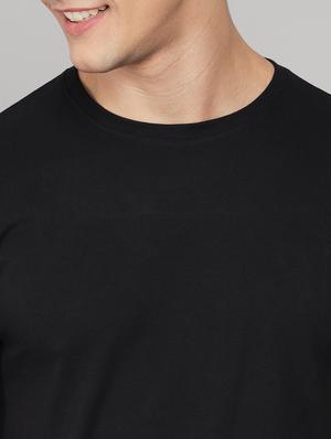 black solid t-shirt - 18260880 - Standard Image - 6