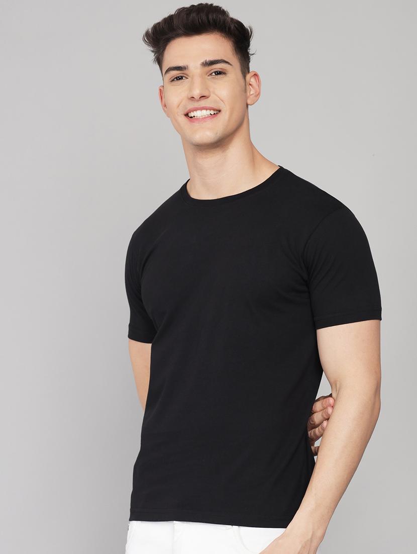 black solid t-shirt - 18260880 - Zoom Image - 2