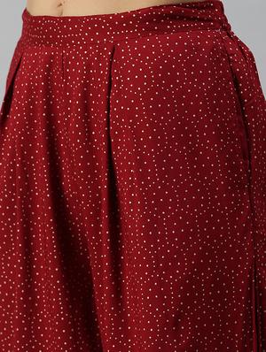 brown cotton blend kurta palazzo set - 18260951 - Standard Image - 7