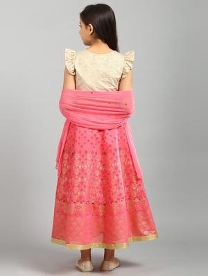 beige printed lehnga choli - 18261896 - Standard Image - 3