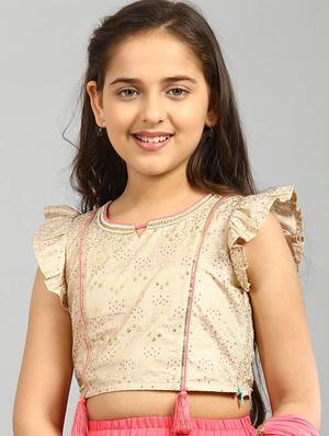 beige printed lehnga choli - 18261896 - Standard Image - 4