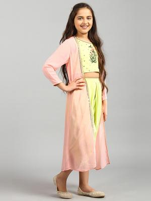 green printed lehnga choli - 18261906 - Standard Image - 2