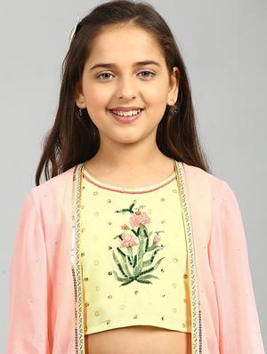 green printed lehnga choli - 18261906 - Standard Image - 4