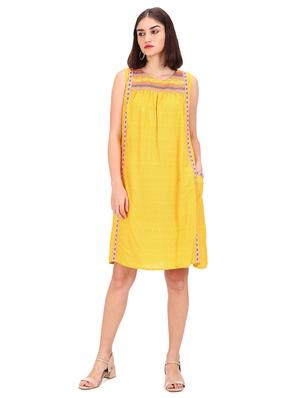 sleeveless printed fit & flare dress - 18262125 - Standard Image - 3