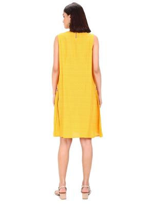sleeveless printed fit & flare dress - 18262125 - Standard Image - 4