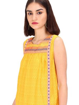 sleeveless printed fit & flare dress - 18262125 - Standard Image - 6