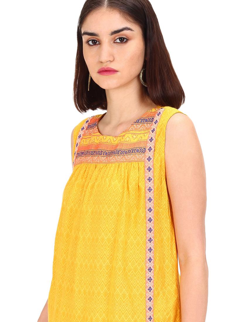 sleeveless printed fit & flare dress - 18262125 - Zoom Image - 6