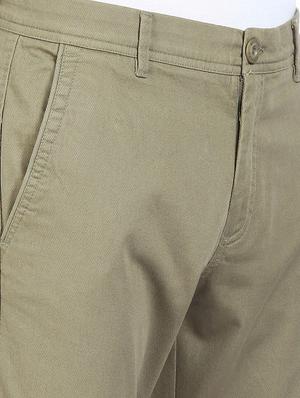 olive-green solid casual trouser - 18262185 - Standard Image - 5