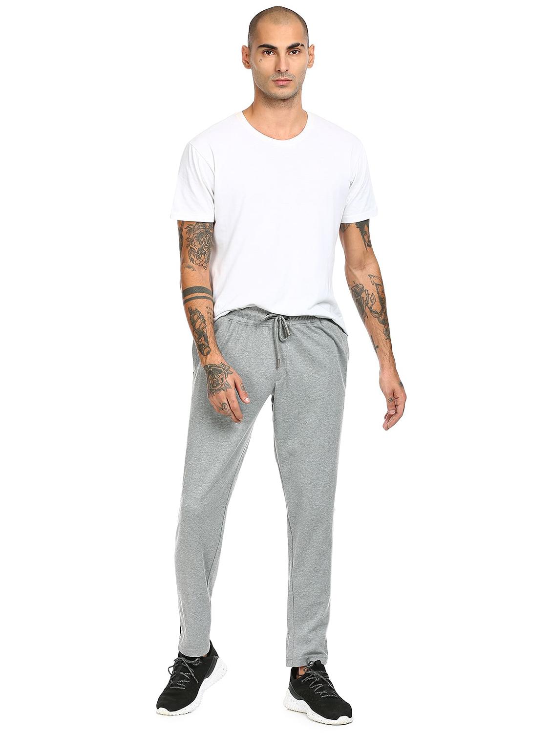 grey solid track pant - 18262247 - Zoom Image - 4