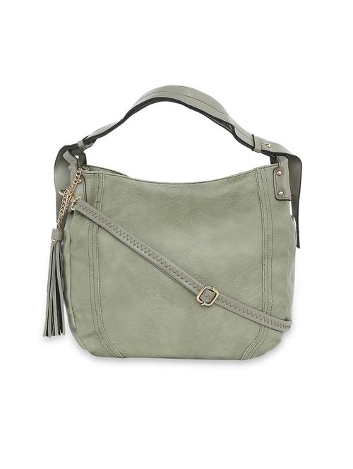 green leatherette (pu) regular handbag - 18265757 - Very Small Image - 1