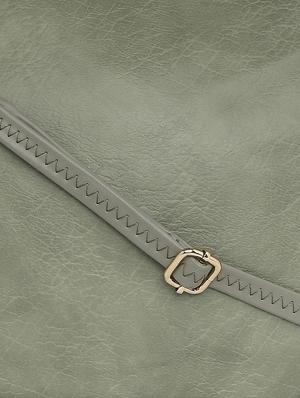 green leatherette (pu) regular handbag - 18265757 - Standard Image - 4