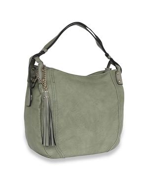 green leatherette (pu) regular handbag - 18265757 - Standard Image - 6