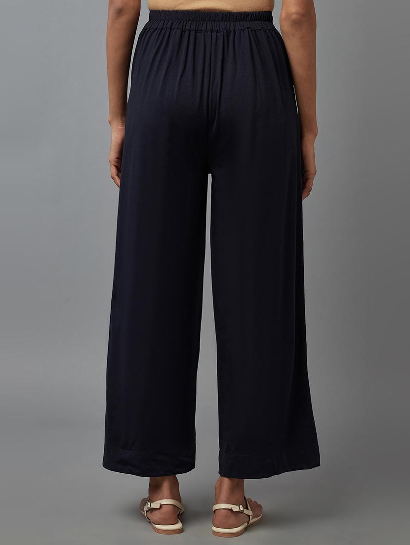 mid rise solid palazzo - 18269144 - Zoom Image - 3