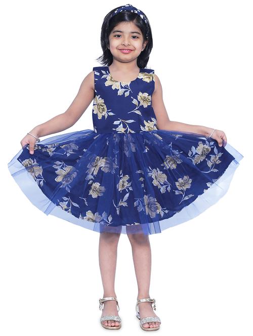 round neck printed crepe frock - 18269559 - Standard Image - 1