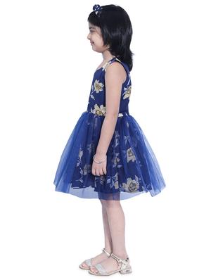 round neck printed crepe frock - 18269559 - Standard Image - 2