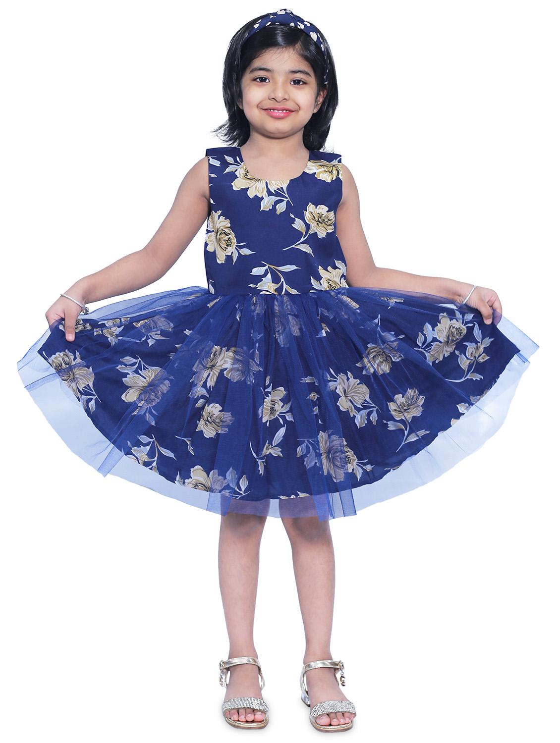 round neck printed crepe frock - 18269559 - Zoom Image - 1