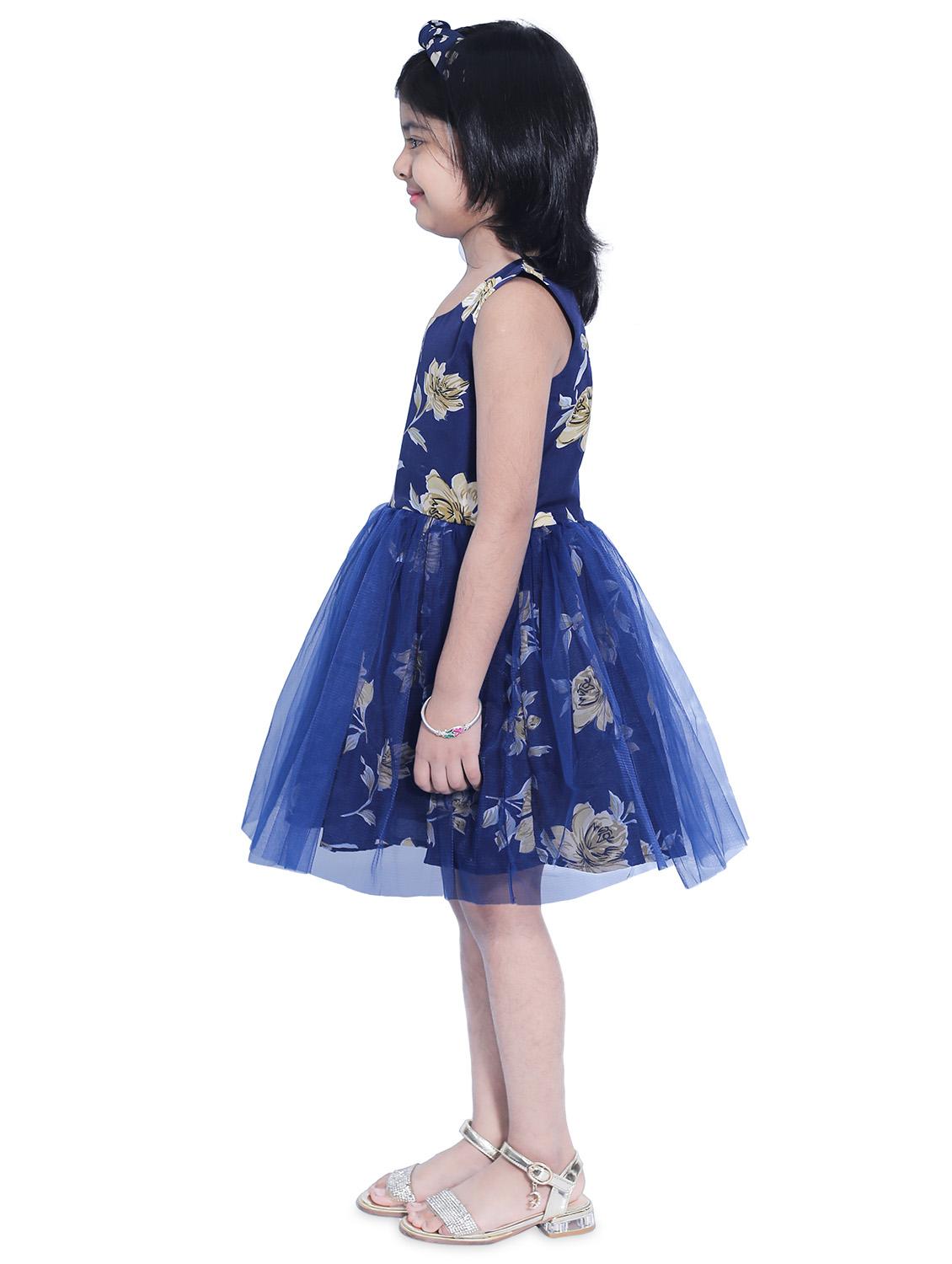 round neck printed crepe frock - 18269559 - Zoom Image - 2