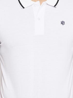 white solid polo t-shirt - 18269731 - Standard Image - 5