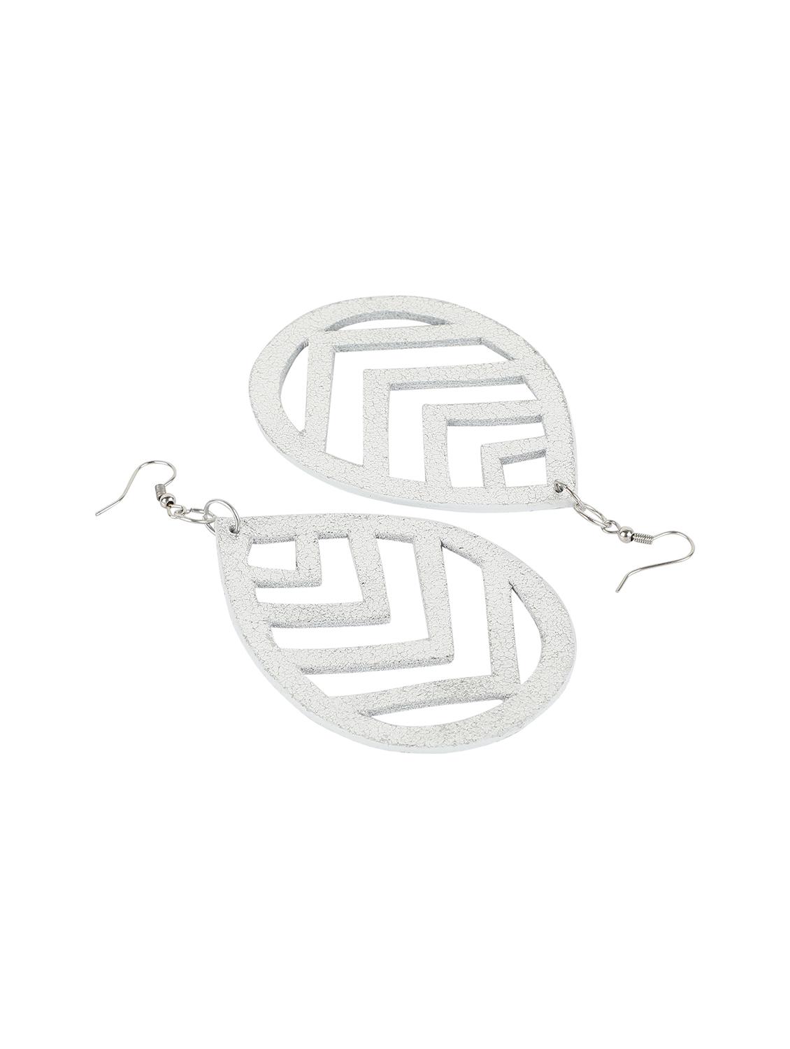 silver rubber drop earring - 18270932 - Zoom Image - 3