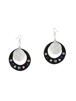 silver rubber drop earring - 18270937 - Standard Image - 2