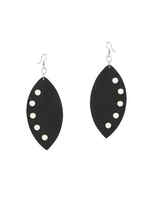 black rubber drop earring - 18270940 - Standard Image - 2
