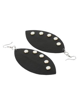 black rubber drop earring - 18270940 - Standard Image - 3