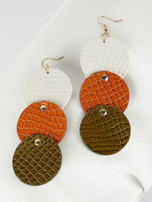 white rubber drop earring - 18270944 - Standard Image - 1