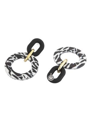 black metal drop earring - 18271450 - Standard Image - 3