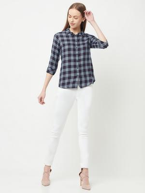 shirt collar checkered shirt - 18271658 - Standard Image - 4