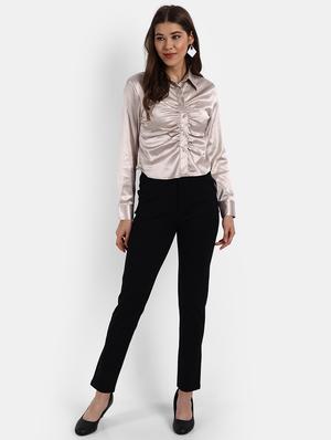 high rise flat front trouser - 18272171 - Standard Image - 4