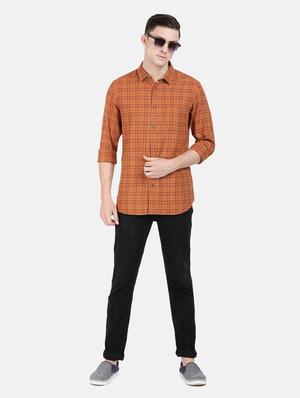 rust checkered casual shirt - 18272490 - Standard Image - 4