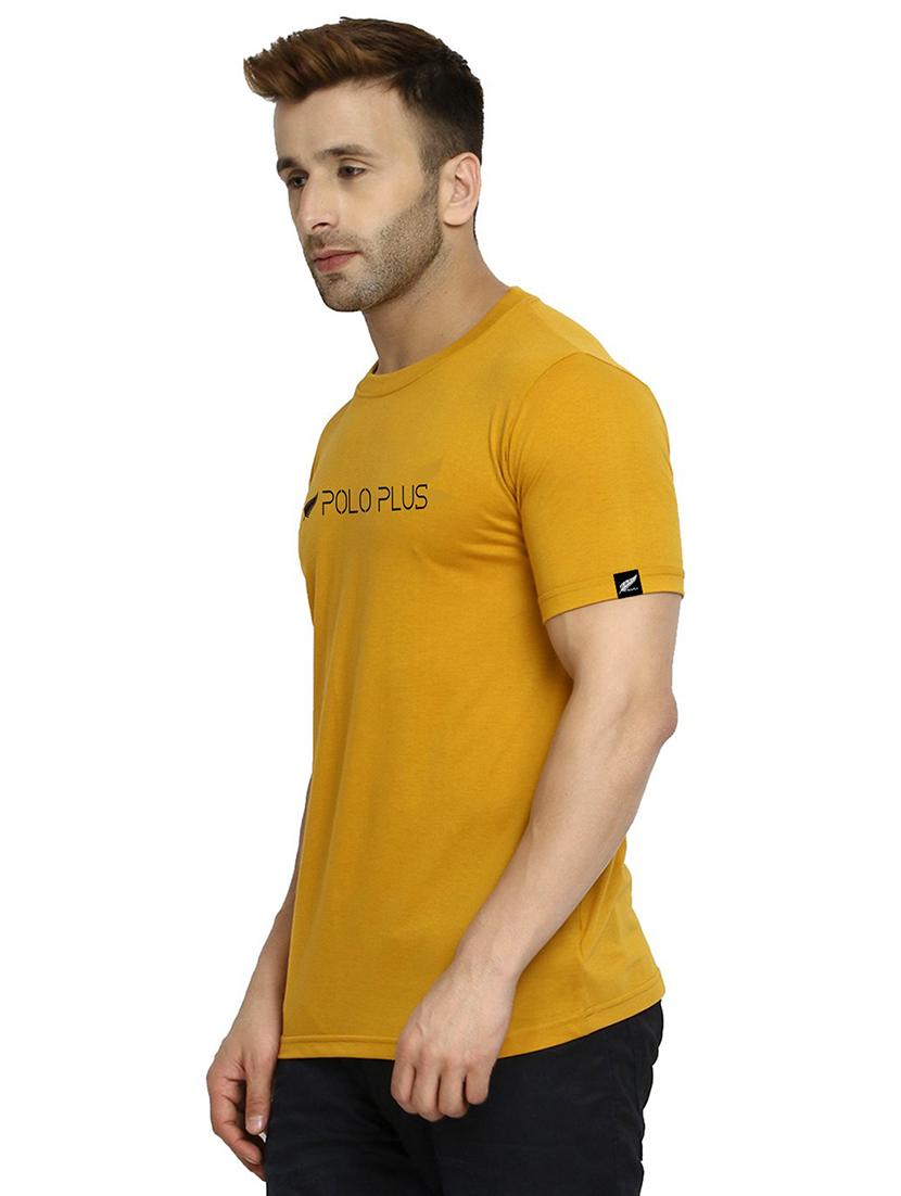 mustard chest printed t-shirt - 18272721 - Zoom Image - 2